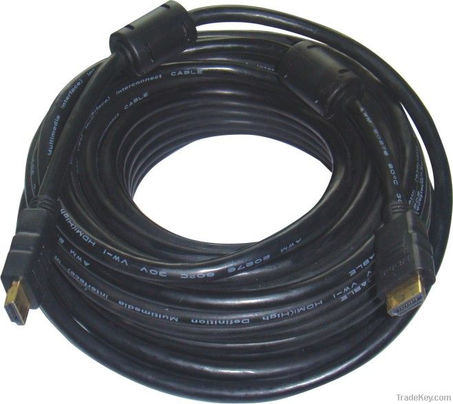 50ft HDMI male to male gold plated cable, black