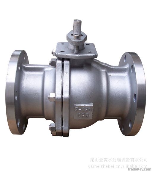 2PC Flanged Ends Metal Ball Valve