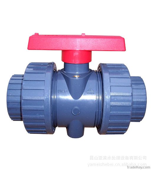 High Quality 2PC Flanged Ends Plastic Ball Valve