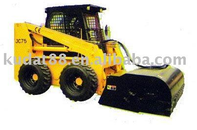 Skid Steer Loader with Sweeper