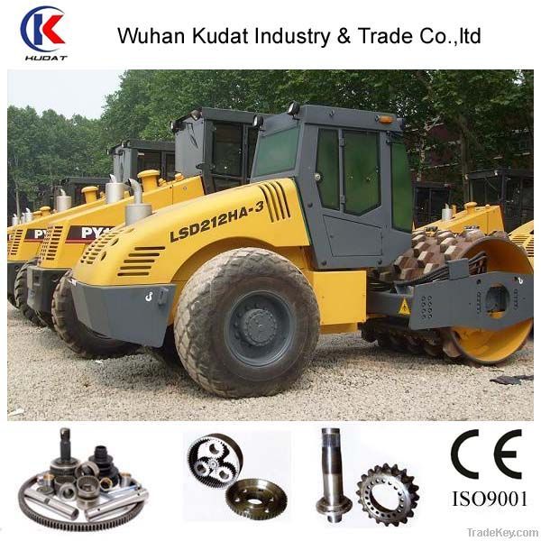 Single drum road roller with CE (Pad foot drum, vibratory)
