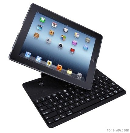 360 Degree Rotating Leather Case with Bluetooth Keyboard for iPad