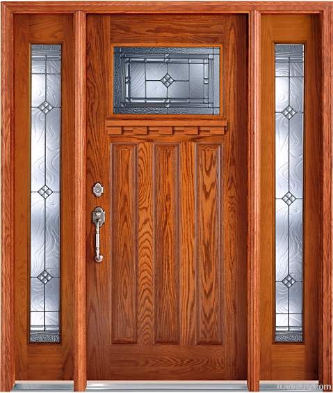 exterior solid  wood door