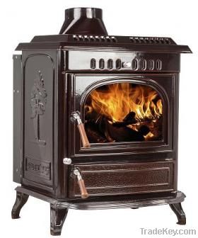 cast iron wood fireplace