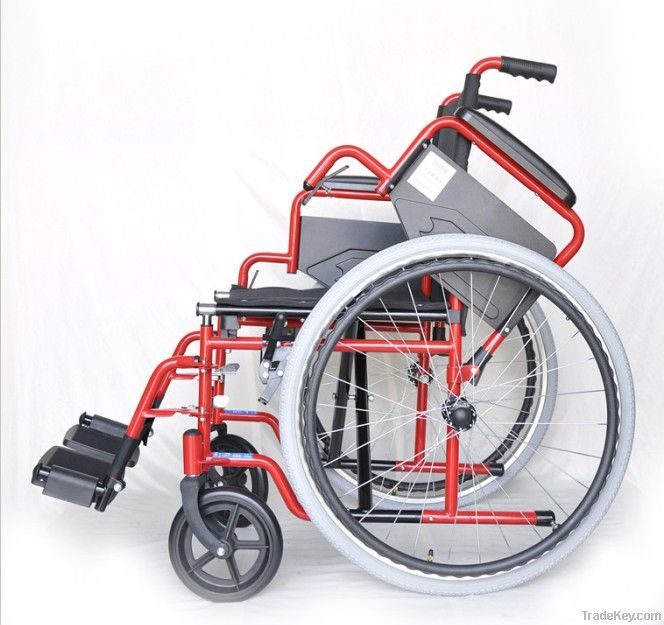 Red new design steel manual wheelchair