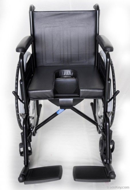 Economy steel manual wheelchair with detachable footrest