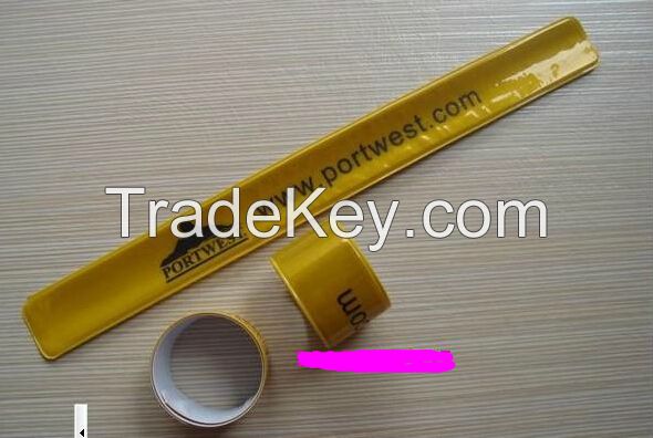 Custom Slap Wristbands,Reflective Vinyl Slap Bands with Logo printing