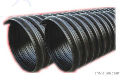 Metal reinforced polyethylene(PE)spirally corrugated pipe