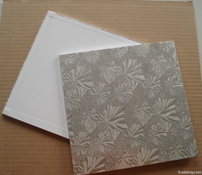 Square MDF Cake Boards Coated With Silver Foil