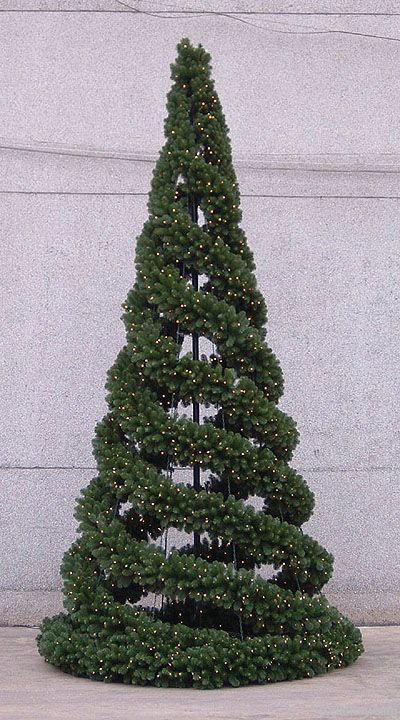 Spiral Shaped Artificial Christmas Trees
