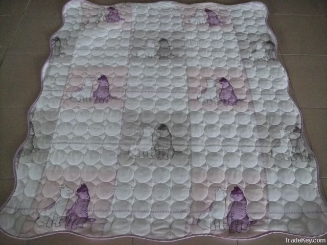 embossed bed quilt