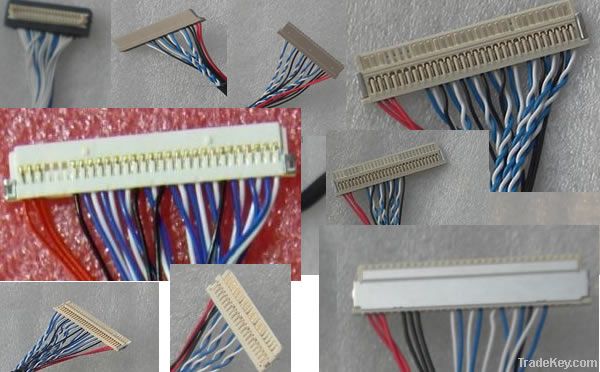 LCD LVDS wire cable DF14 DF19 FIX single channel dual channel LCD moni