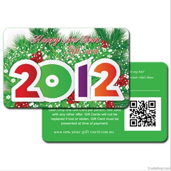 PVC Christmas gift cards for promotion