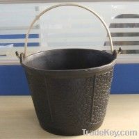 black rubber horse feeder buckets