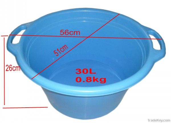 30L household plastic basin with handle