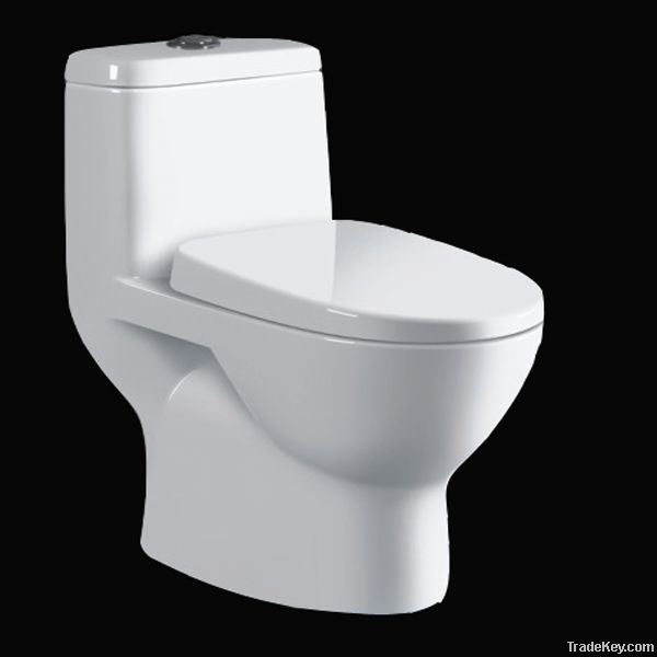 One-Piece Siphonic Porcelain Toilet Seat On Sale HET-6611