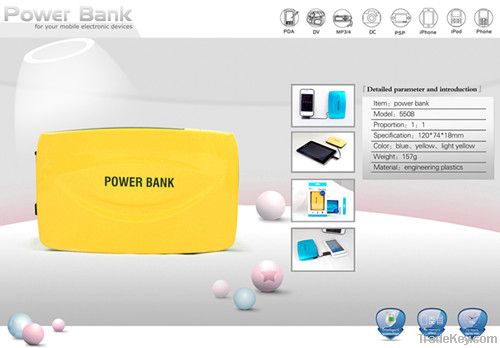 portable power bank 5600mah for iphone, ipad and smartphone