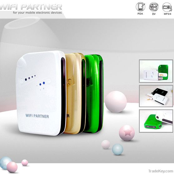 portable 3G wifi wireless router with 8000mah power bank