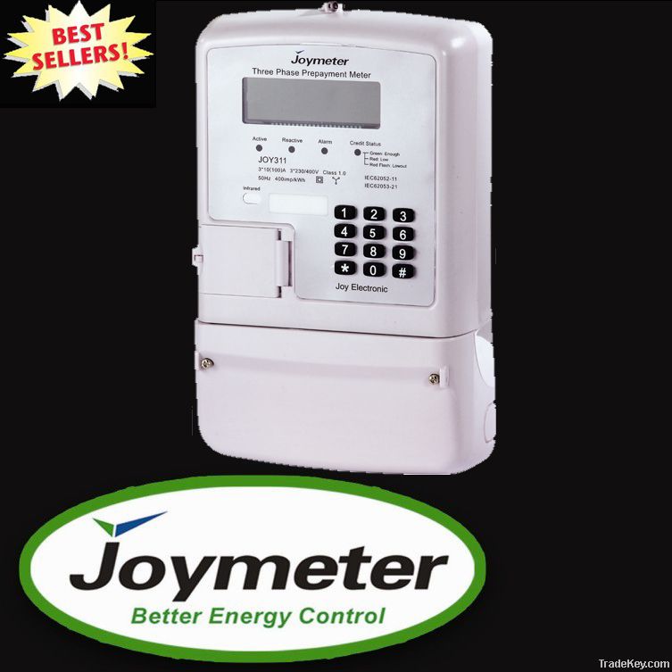 JOY311 Three Phase Prepaid/prepay/prepayment Keypad Energy meter