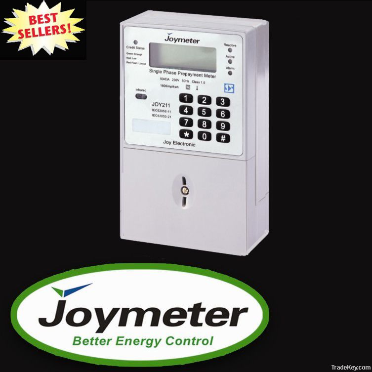 JOY211 single Phase Prepaid/prepay/prepayment Keypad Energy meter