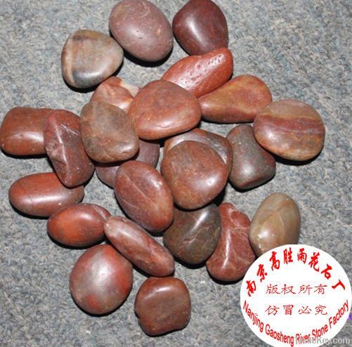 red polished pebbles