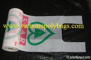 HDPE plastic bag on roll