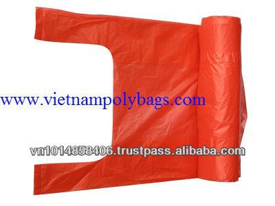 T-shirt plastic poly bag on roll