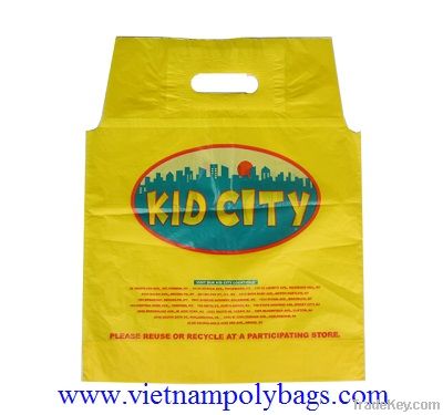 Biodegradable die cut patch handle bag