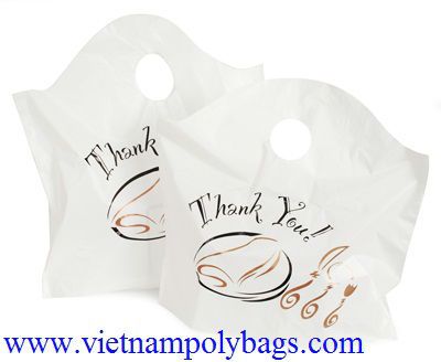 Thank you wave top handle plastic bag