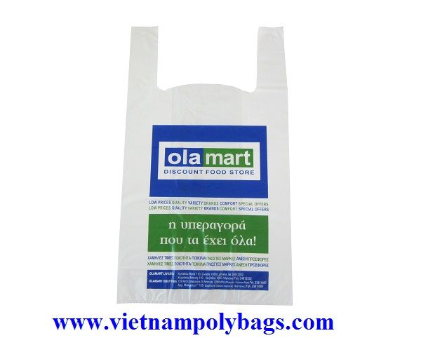 TS-150 Vietnam packaging shopping vest type carrier plastic bag