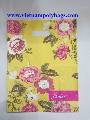 Promotional die-cut handle plastic bag