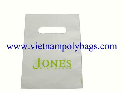 fashion Shopping plastic poly bag with cut out handle