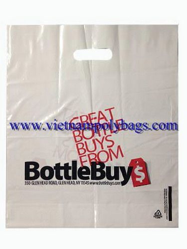 Promotional die-cut handle plastic bag