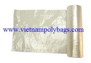 BOR-77 Vietnam packaging black poly garbage bag on roll