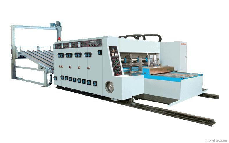 High-Speed Corrugated Paperboard Flexo Printing, Slotting and stackin
