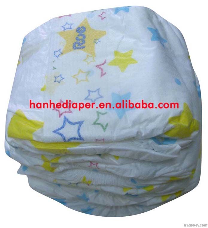 high grade baby diaper with high absorb