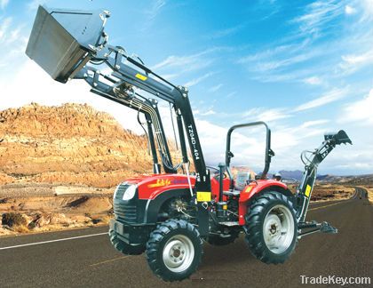 CE certified 40hp 4WD tractor with front end loader