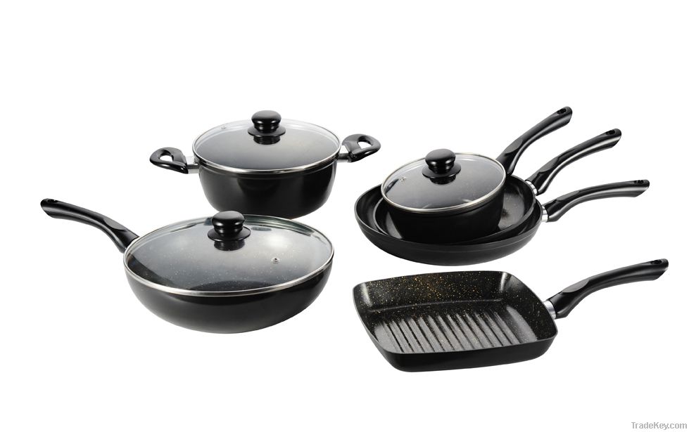 Aluminum Forged Non-Stick Marble Coating Cookware