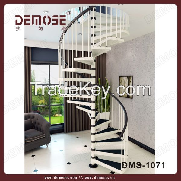 design spiral stair for home/round wood spiral staircase
