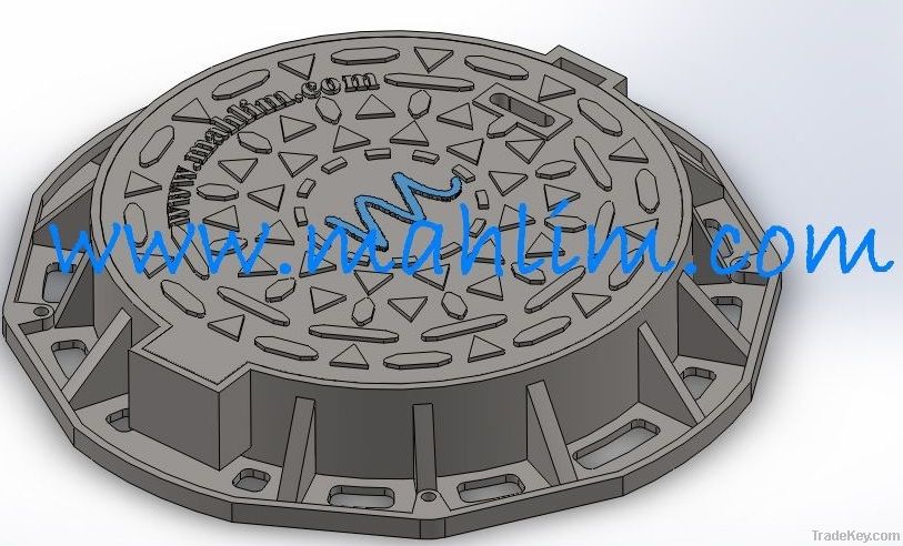 Automatic lock system ductile iron casting manhole cover
