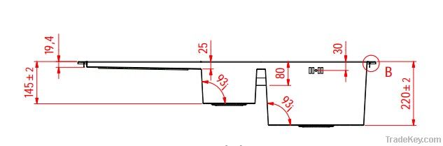 Double Bowl With Drainboard kitchen Sink