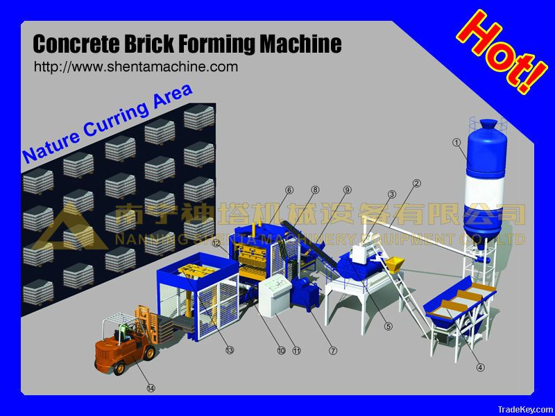 Automatic hydraulic cement block making machine