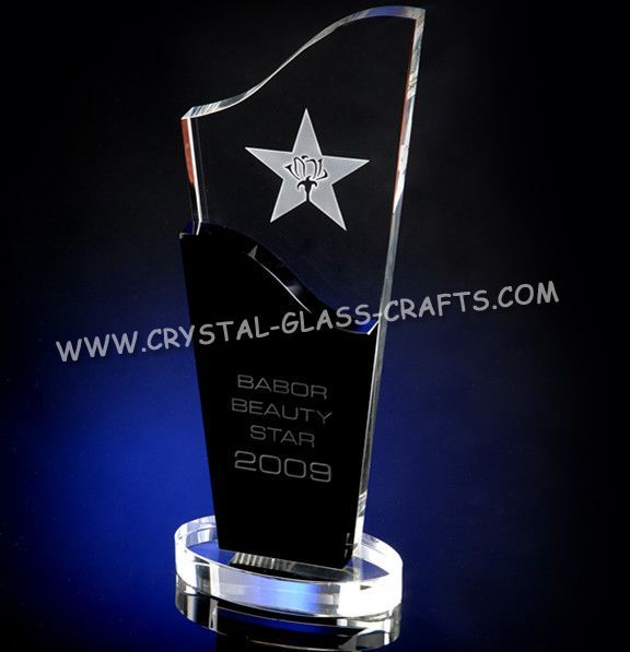 crystal sport trophy