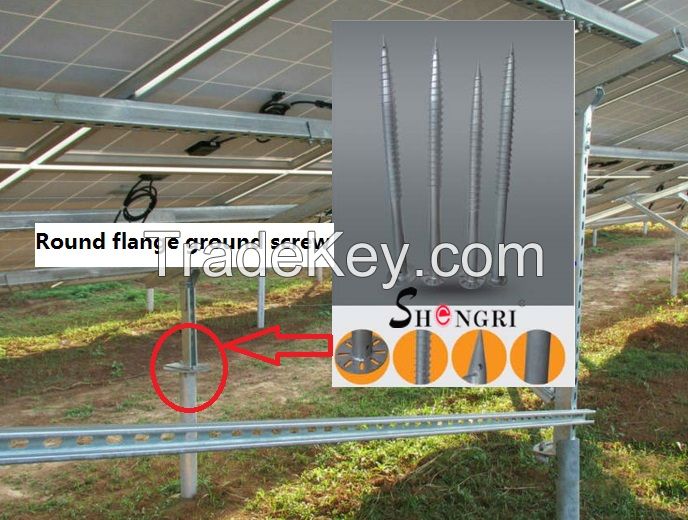 Galvanized Ground Screw Pile for solar power