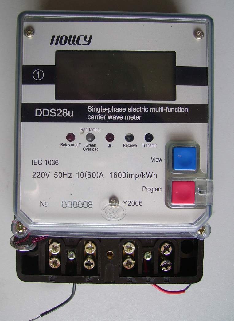 Single Phase Electronic Carrier Wave  Meter