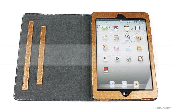 Functional style leather case for iPad mini