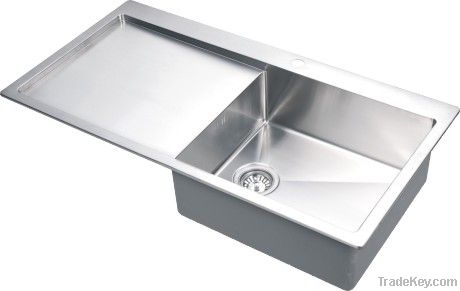 stainless steel kitchen sink / strainer with chopping board curve