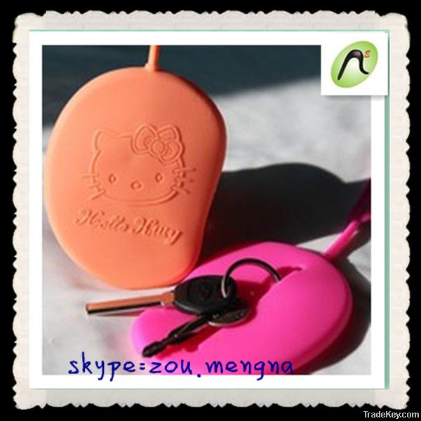 Fancy cute silicone key purse, silicone key pouch