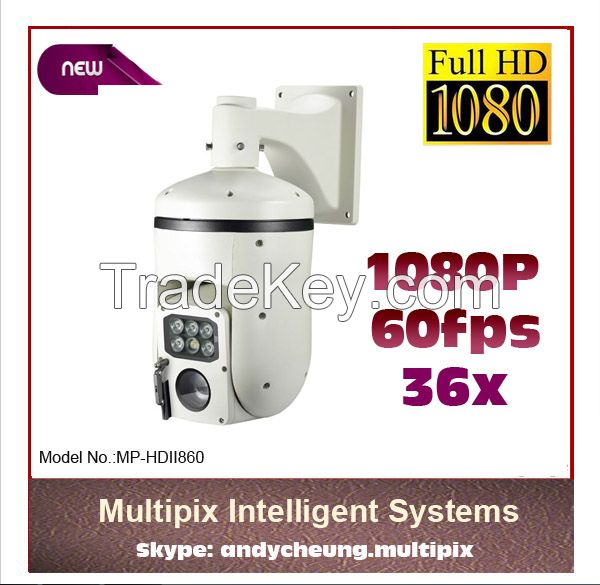 1080 60fps IP IR Speed Dome Camera 36x Zoom