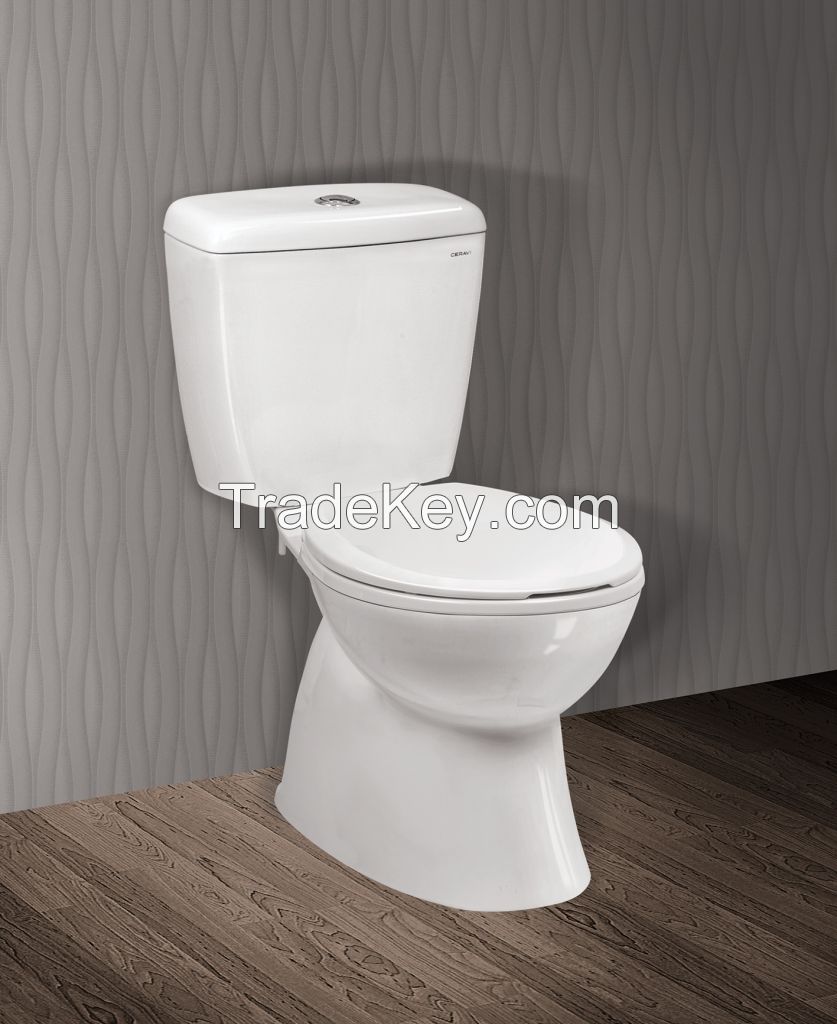 Ceramic Water Closet (2 pieces/Dual flush/Nano finished/S trap)